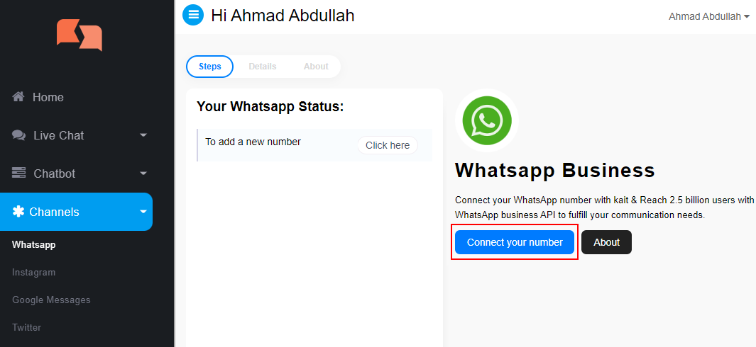 Connect to Whatsapp