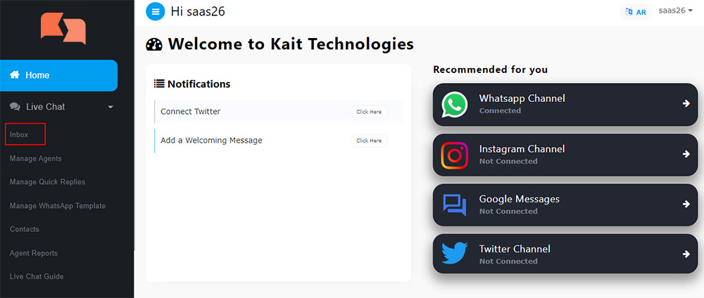 kait live chat inbox